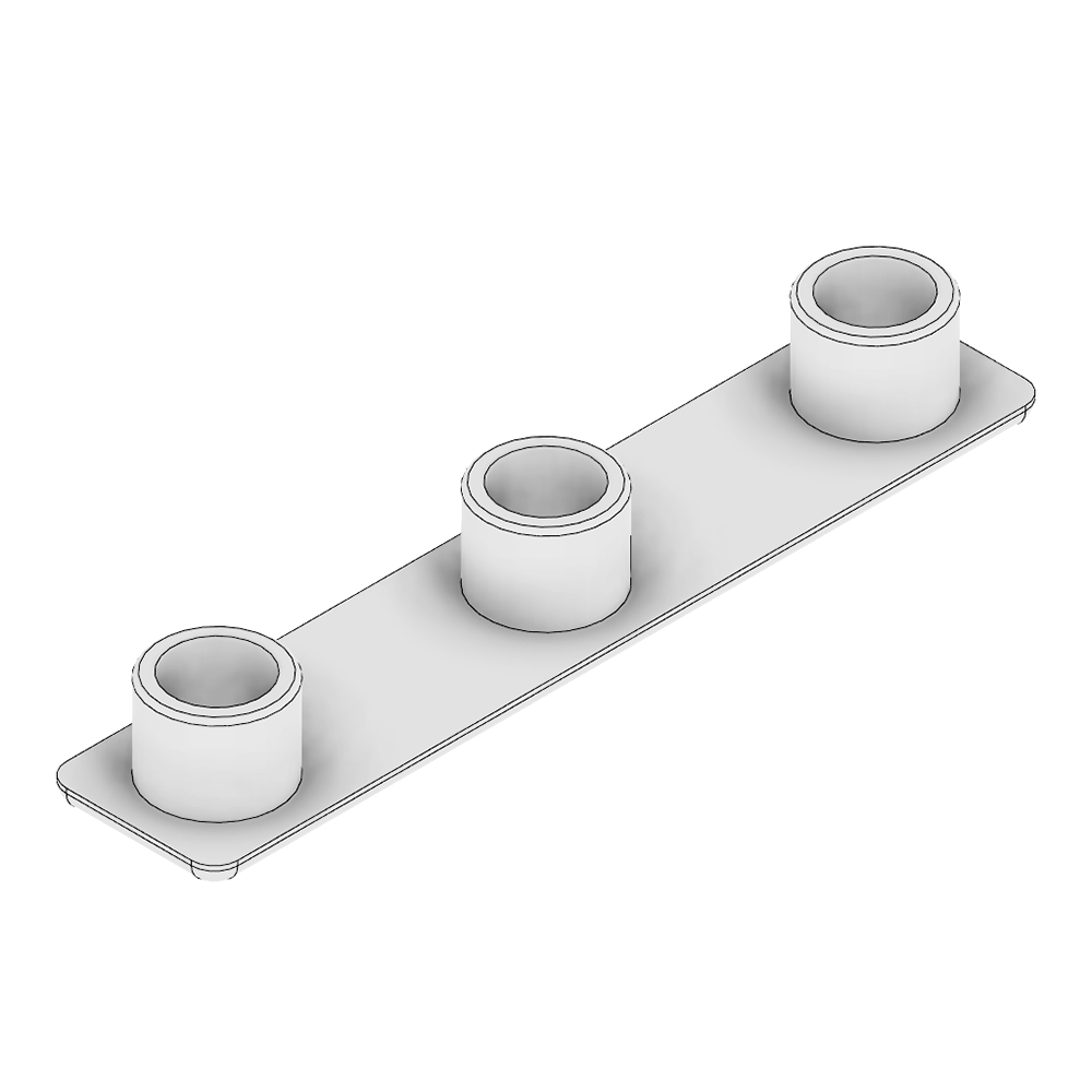 60-100-2 MODULAR SOLUTIONS POLYAMIDE PART<br>END CAP 90MM X 18.5MM LIGHT GRAY